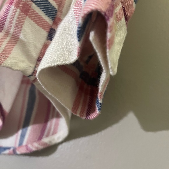 Plaid Flannel Shirt/Girls/Pink & Blue Plaid/Size L-10/12/Old Navy - Picture 6 of 6